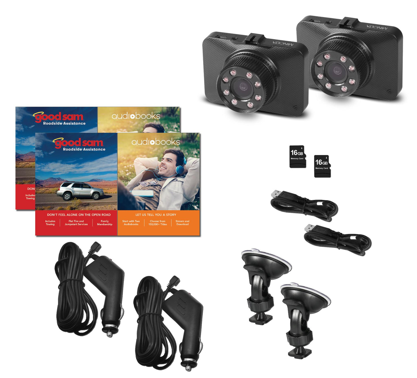 MNCD260 1080p Full HD Infrared Night Vision Dash Camera w/2.2" LCD Monitor