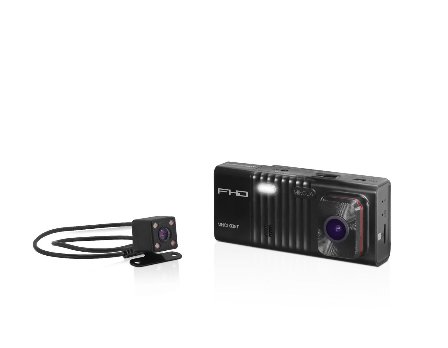 MNCD338T 3-Channel 1080P Dash Camera w/3.0" LCD & Rear Camera