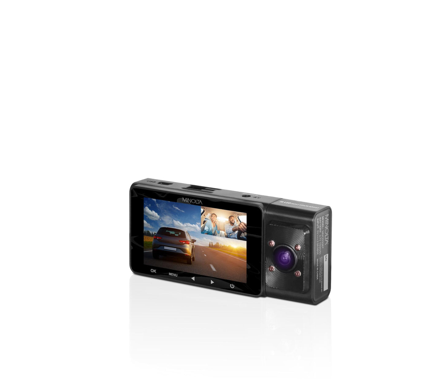 MNCD338T 3-Channel 1080P Dash Camera w/3.0" LCD & Rear Camera