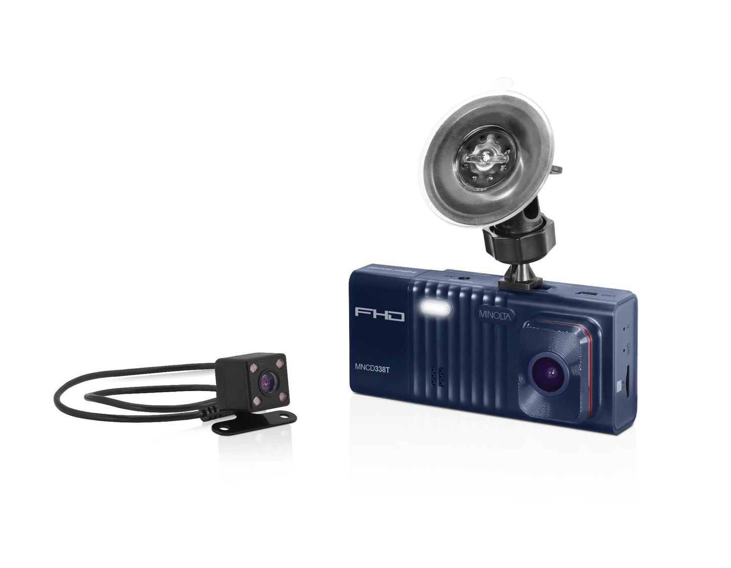 MNCD338T 3-Channel 1080P Dash Camera w/3.0" LCD & Rear Camera
