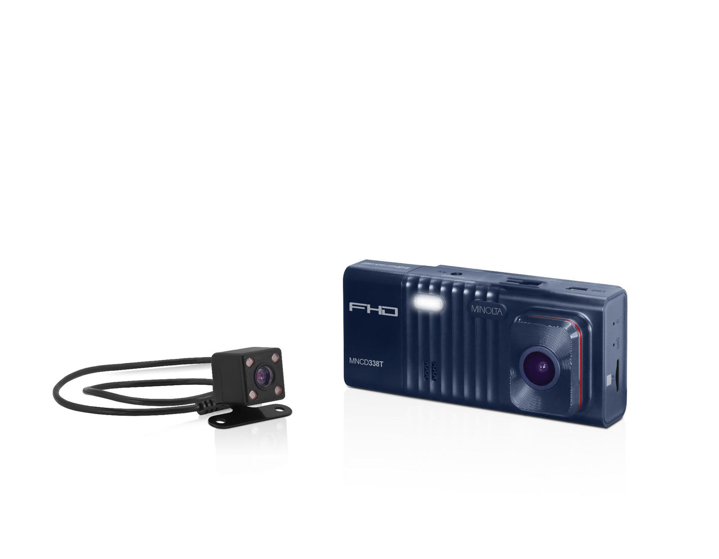 MNCD338T 3-Channel 1080P Dash Camera w/3.0" LCD & Rear Camera