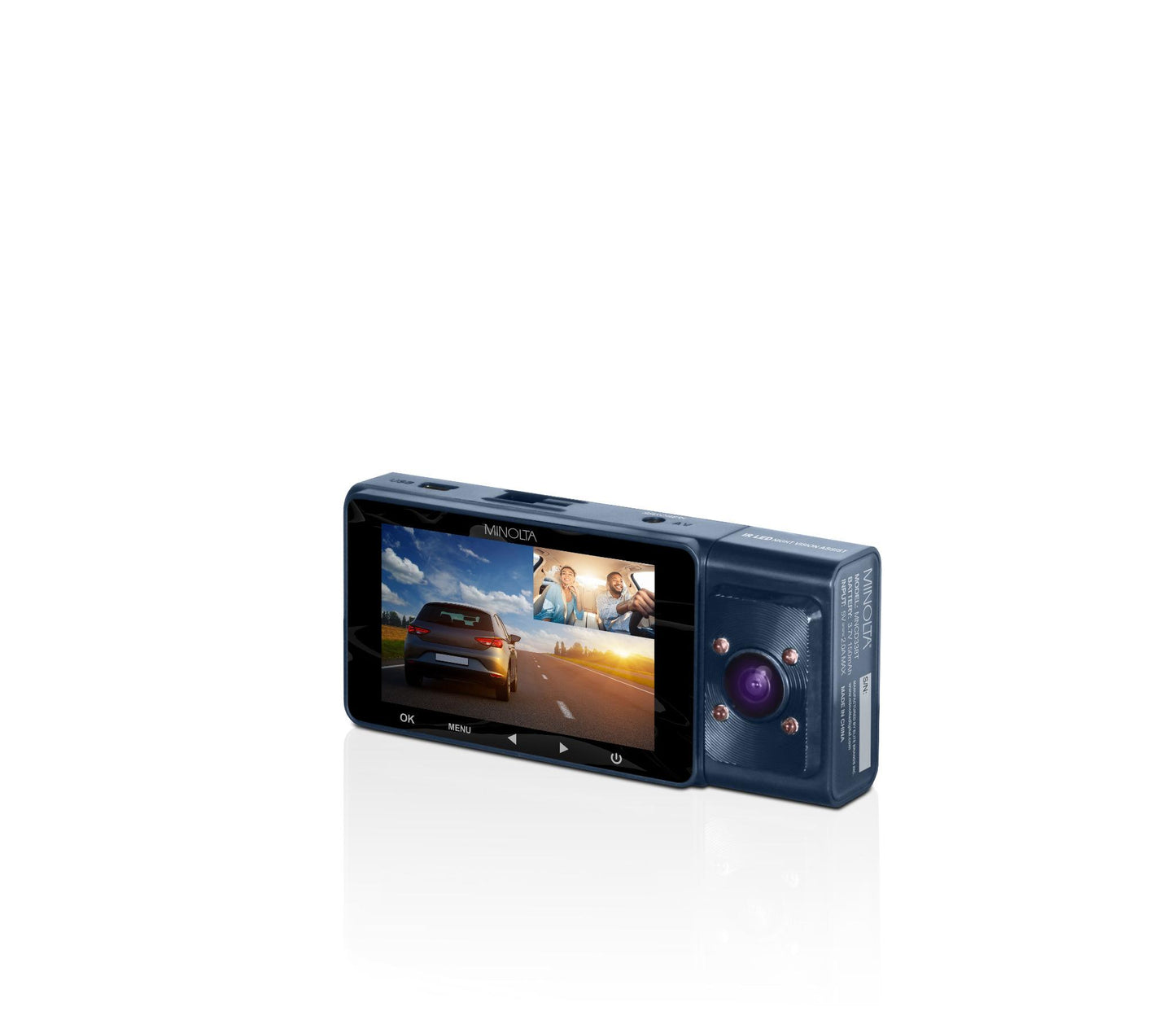 MNCD338T 3-Channel 1080P Dash Camera w/3.0" LCD & Rear Camera