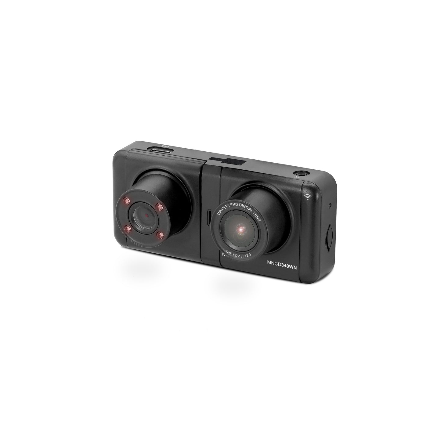 2VIEW® MNCD340WN 2-Channel 1080P Dash Camera w/3.2" LCD & WiFi