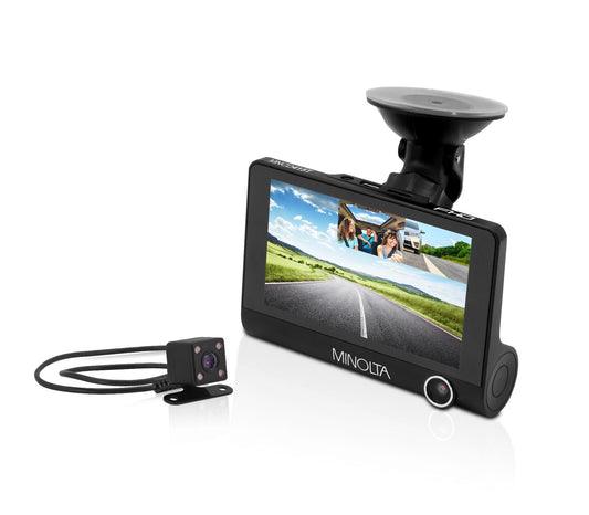 MNCD415T 3-Channel 1080P Dash Camera w/4.0" LCD & Rear Camera