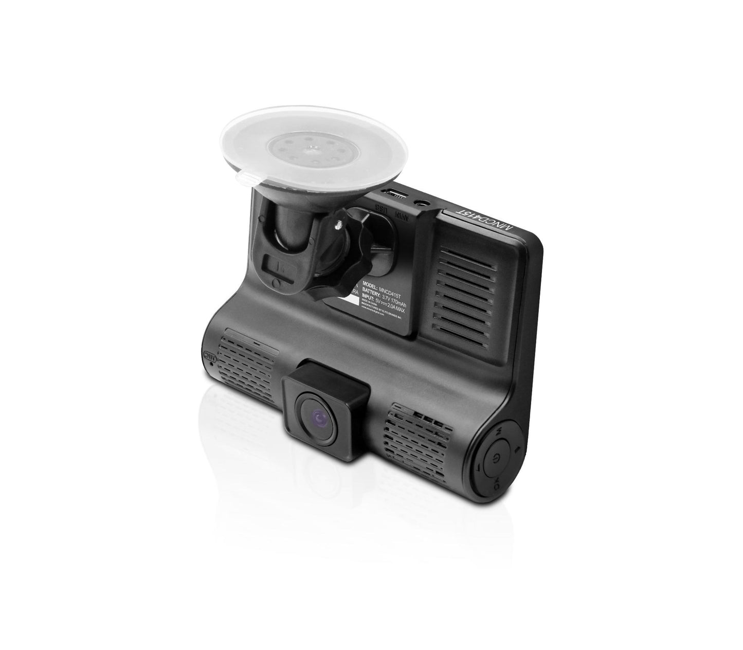 MNCD415T 3-Channel 1080P Dash Camera w/4.0" LCD & Rear Camera