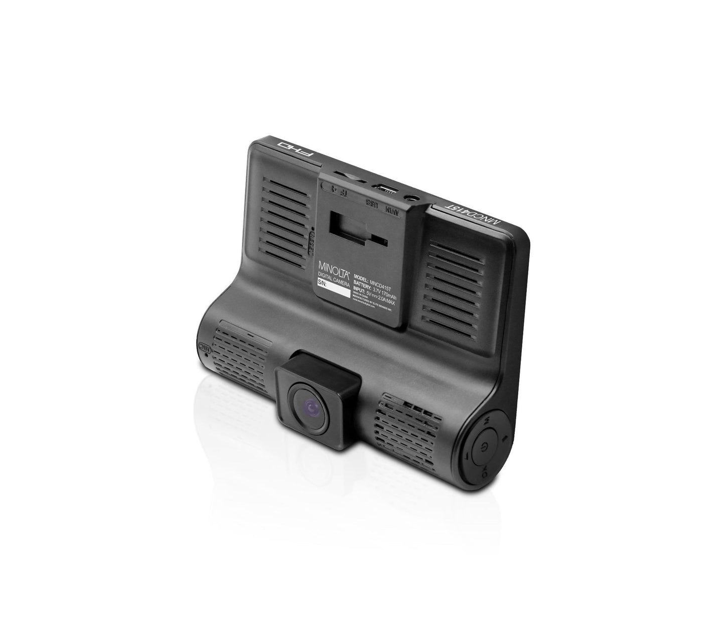 MNCD415T 3-Channel 1080P Dash Camera w/4.0" LCD & Rear Camera