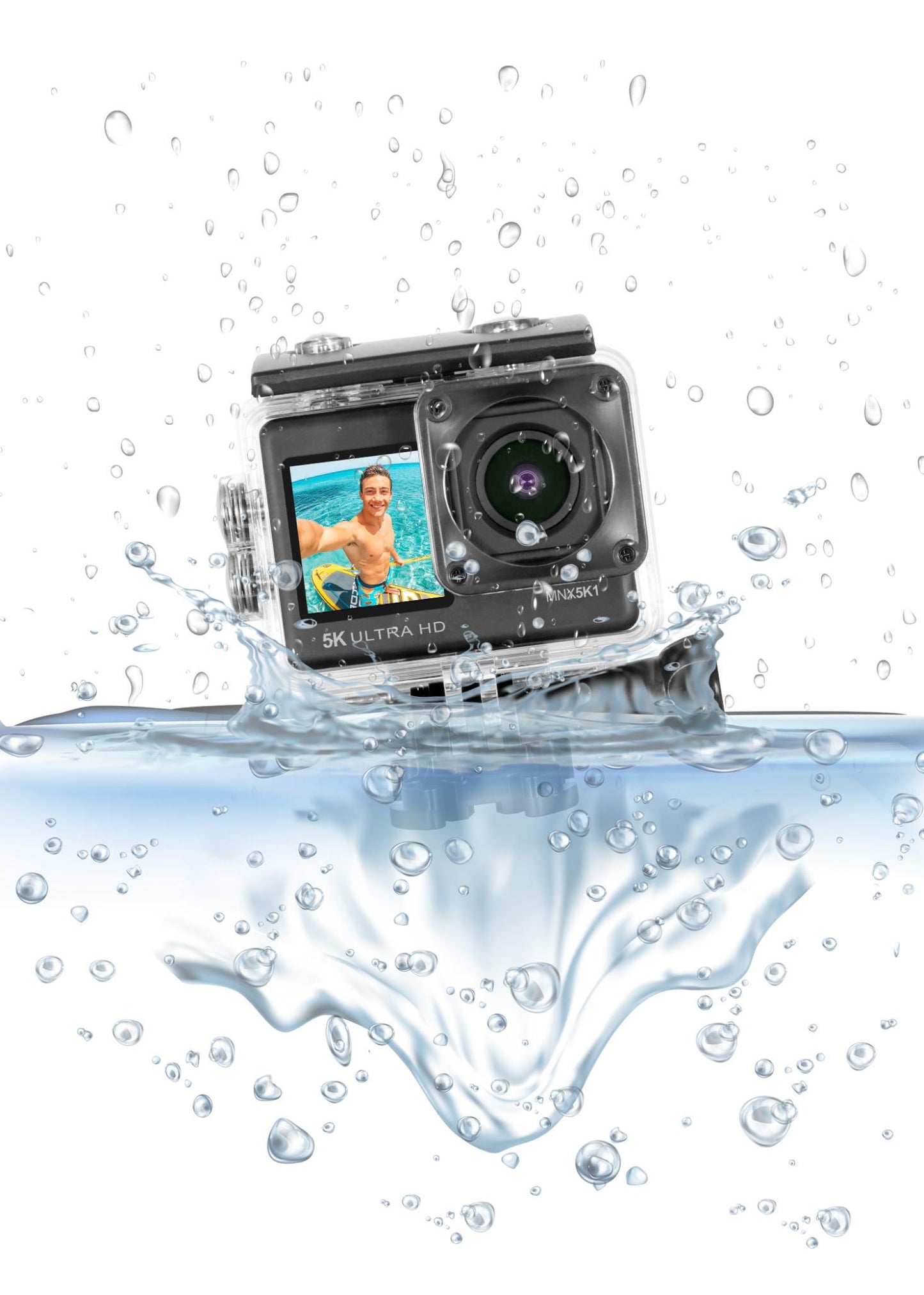 MNX5K1 5K Ultra HD Action Camcorder Kit with WiFi & Waterproof Housing