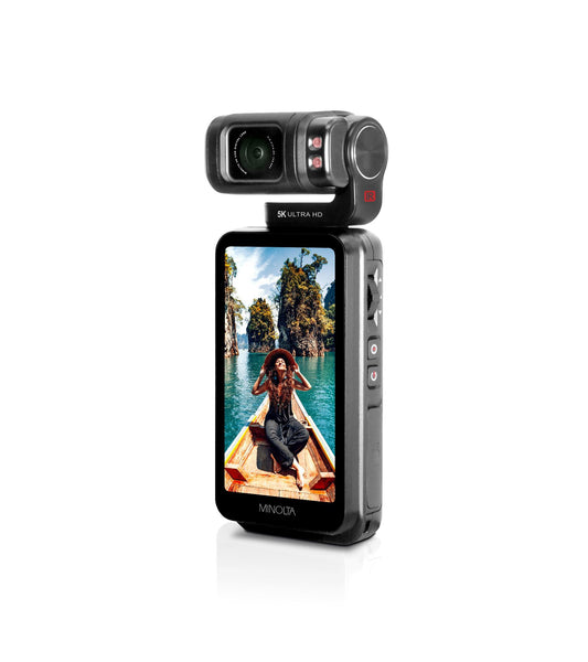 MN5KGP1 5K Ultra HD / 20 MP Handheld Pocket Camcorder w/Motorized Tilting Lens Head