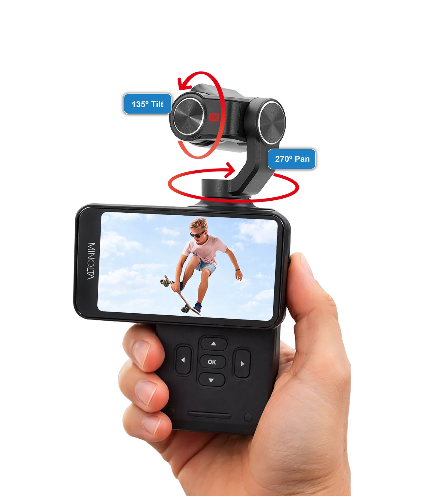 MN5KG100 5K Ultra HD / 48 MP 3-Axis Motorized Gimbal Showtime Camcorder
