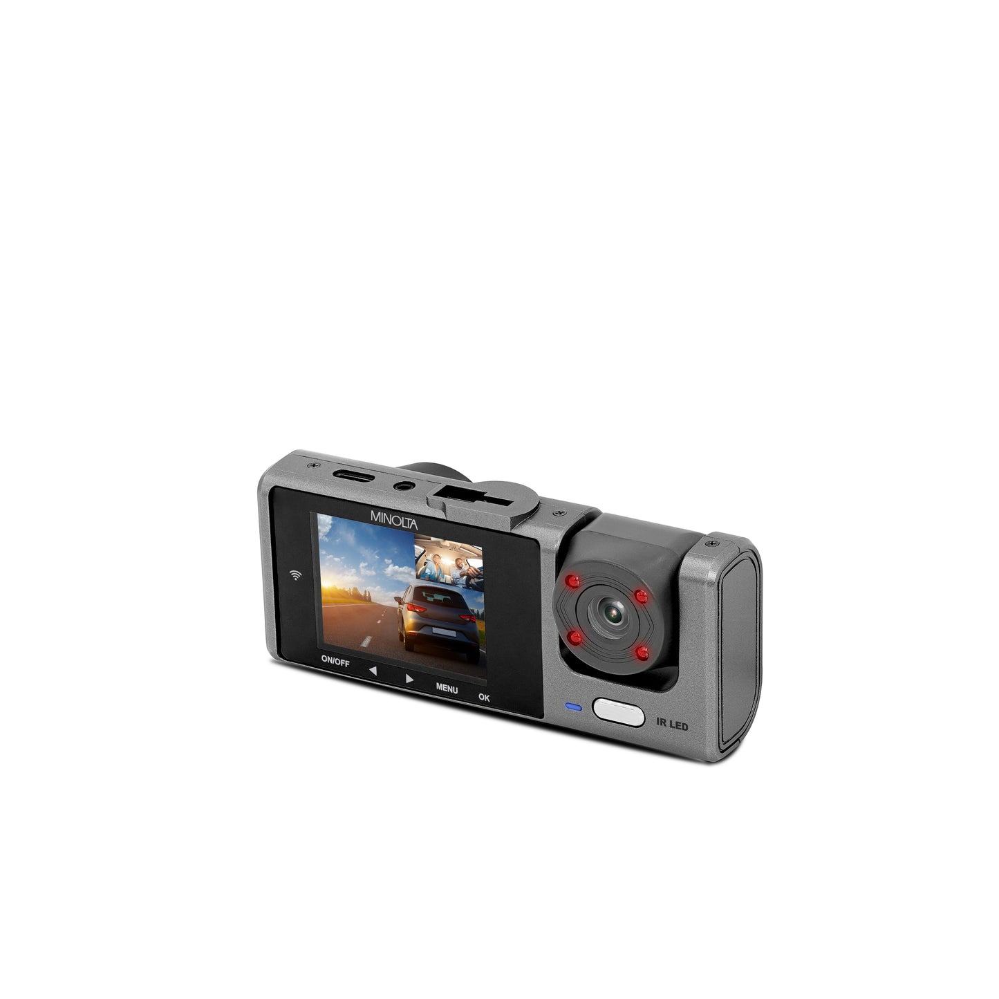 3VIEW® MNCD230WT 1080P Dash Camera w/3-Channel Recording with WiFi