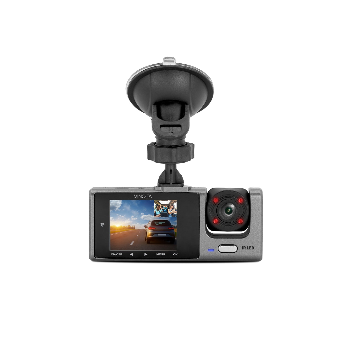 3VIEW® MNCD230WT 1080P Dash Camera w/3-Channel Recording with WiFi