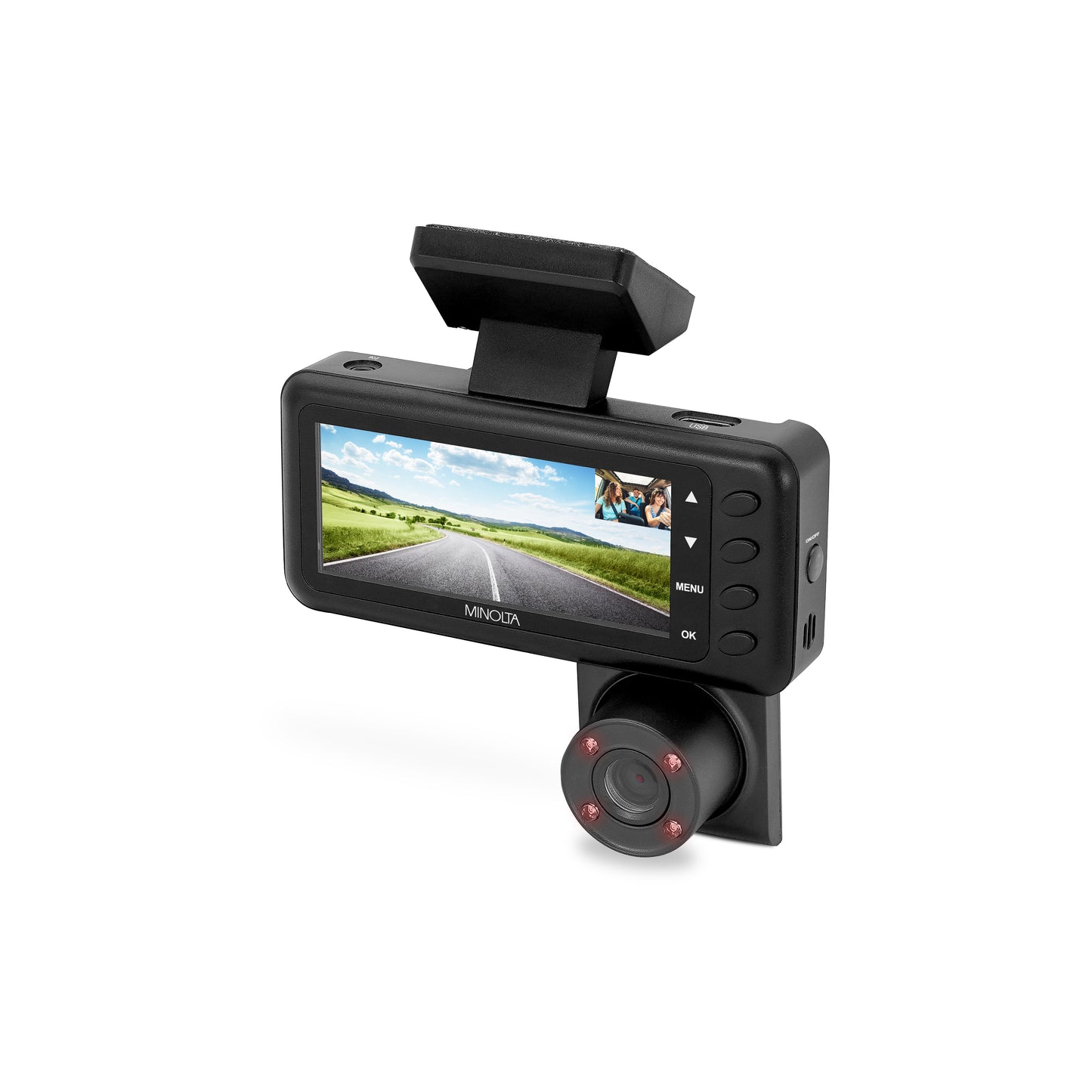 2VIEW® MNCD340WN 2-Channel 1080P Dash Camera w/3.2" LCD & WiFi