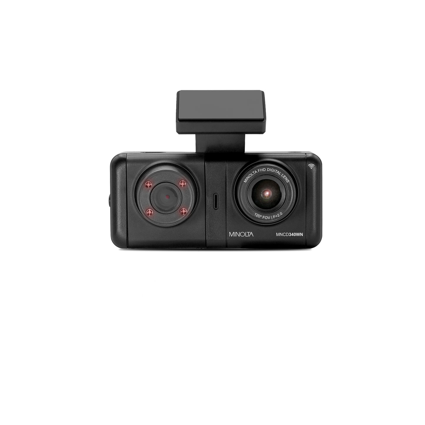 2VIEW® MNCD340WN 2-Channel 1080P Dash Camera w/3.2" LCD & WiFi