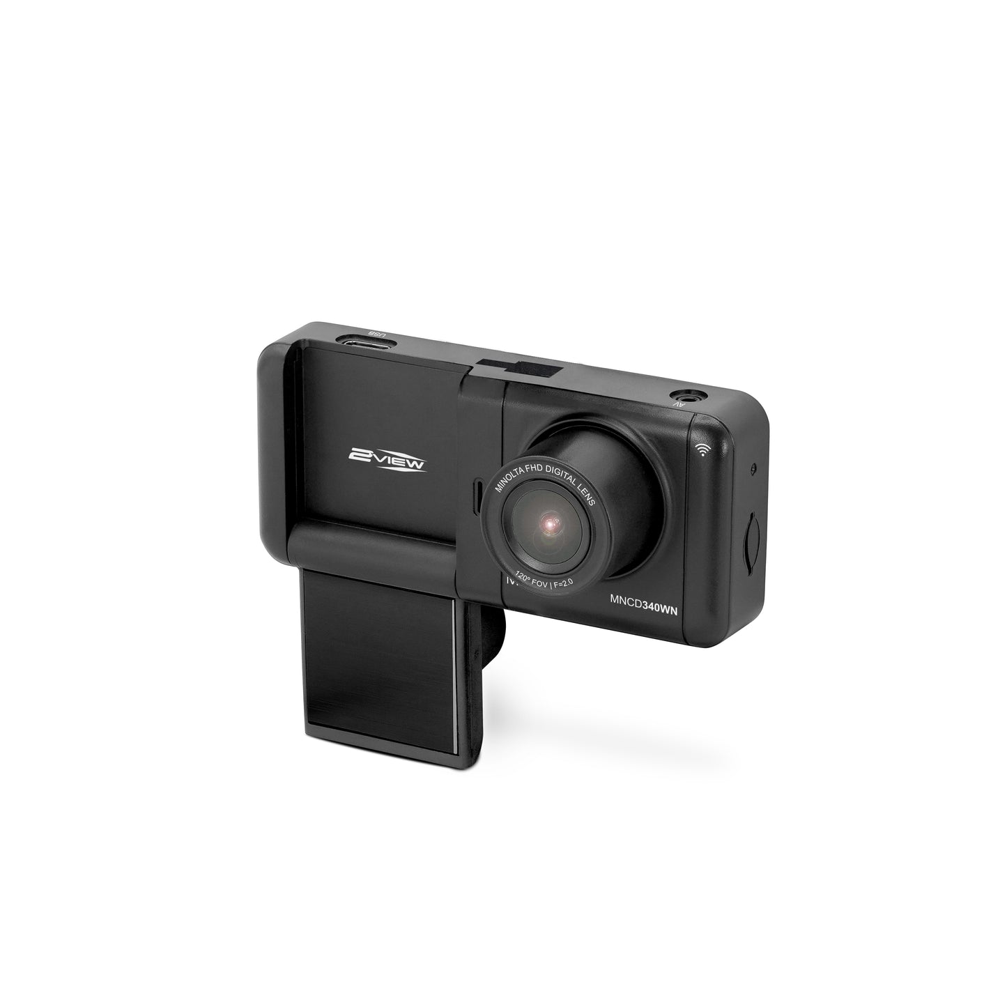 2VIEW® MNCD340WN 2-Channel 1080P Dash Camera w/3.2" LCD & WiFi