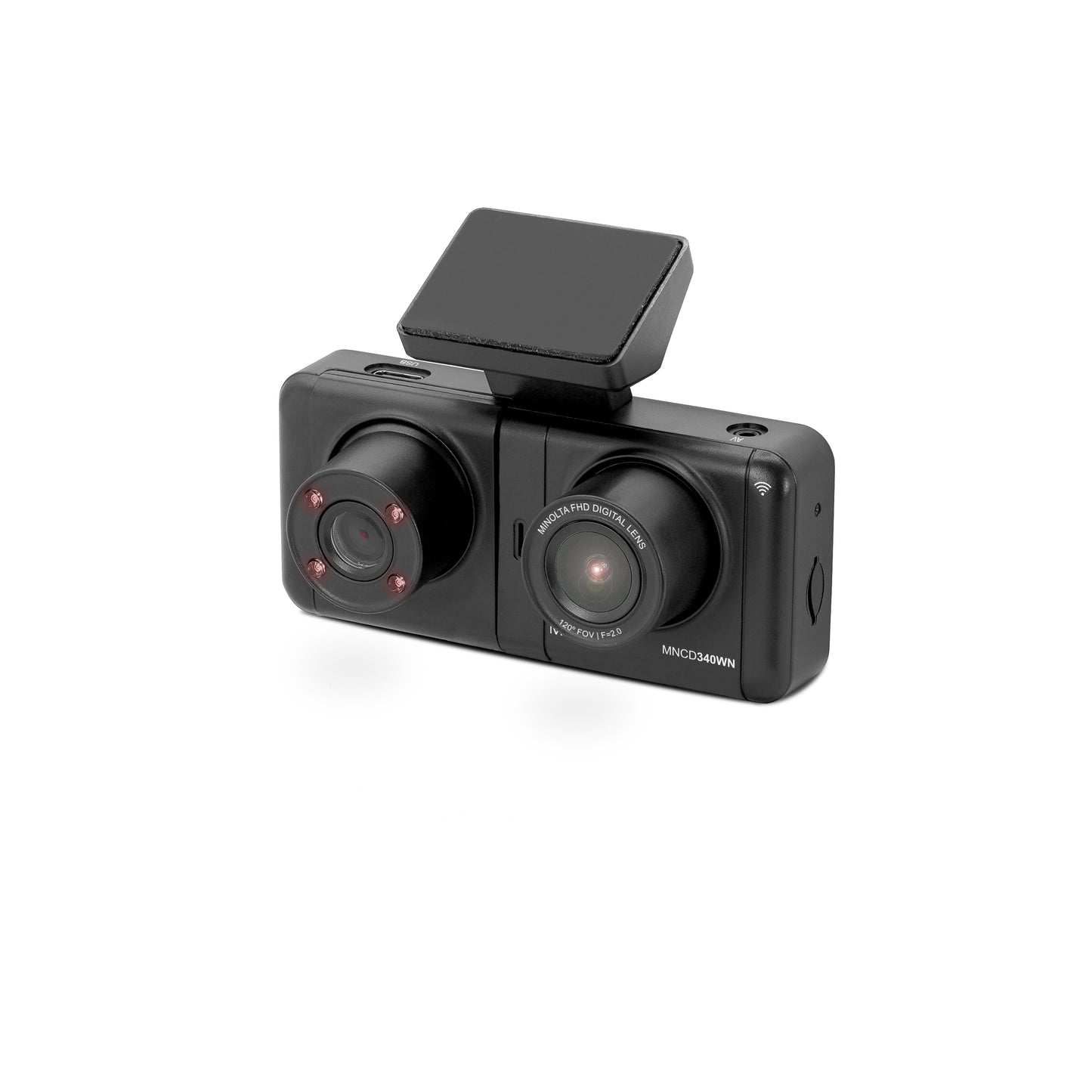2VIEW® MNCD340WN 2-Channel 1080P Dash Camera w/3.2" LCD & WiFi