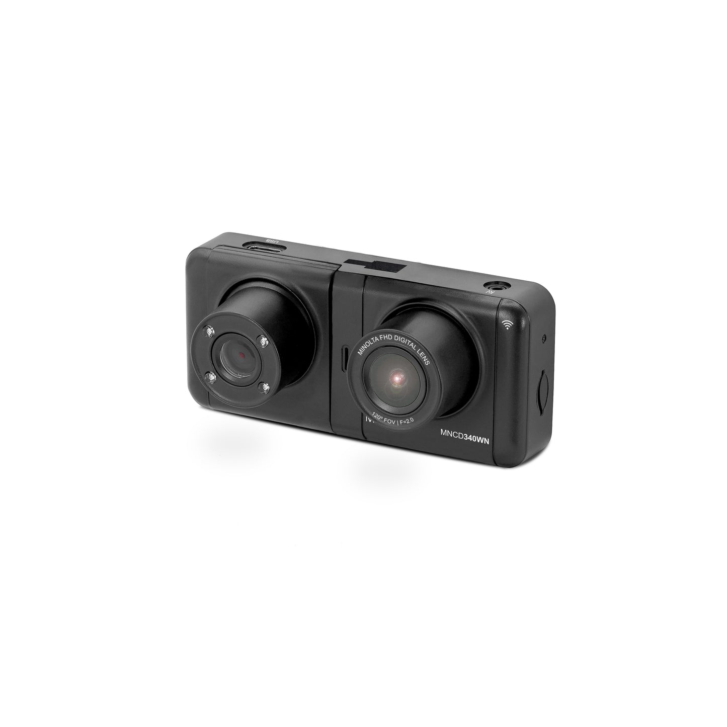 2VIEW® MNCD340WN 2-Channel 1080P Dash Camera w/3.2" LCD & WiFi