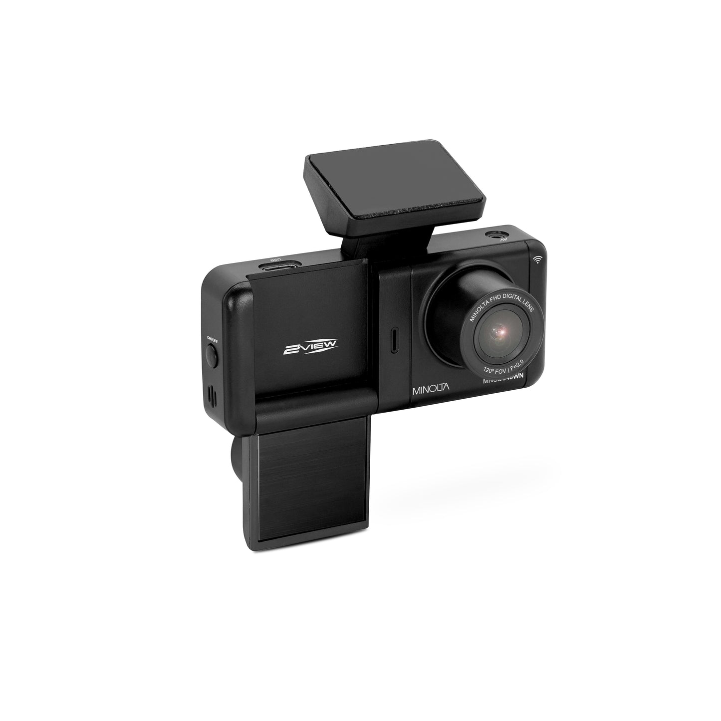 2VIEW® MNCD340WN 2-Channel 1080P Dash Camera w/3.2" LCD & WiFi