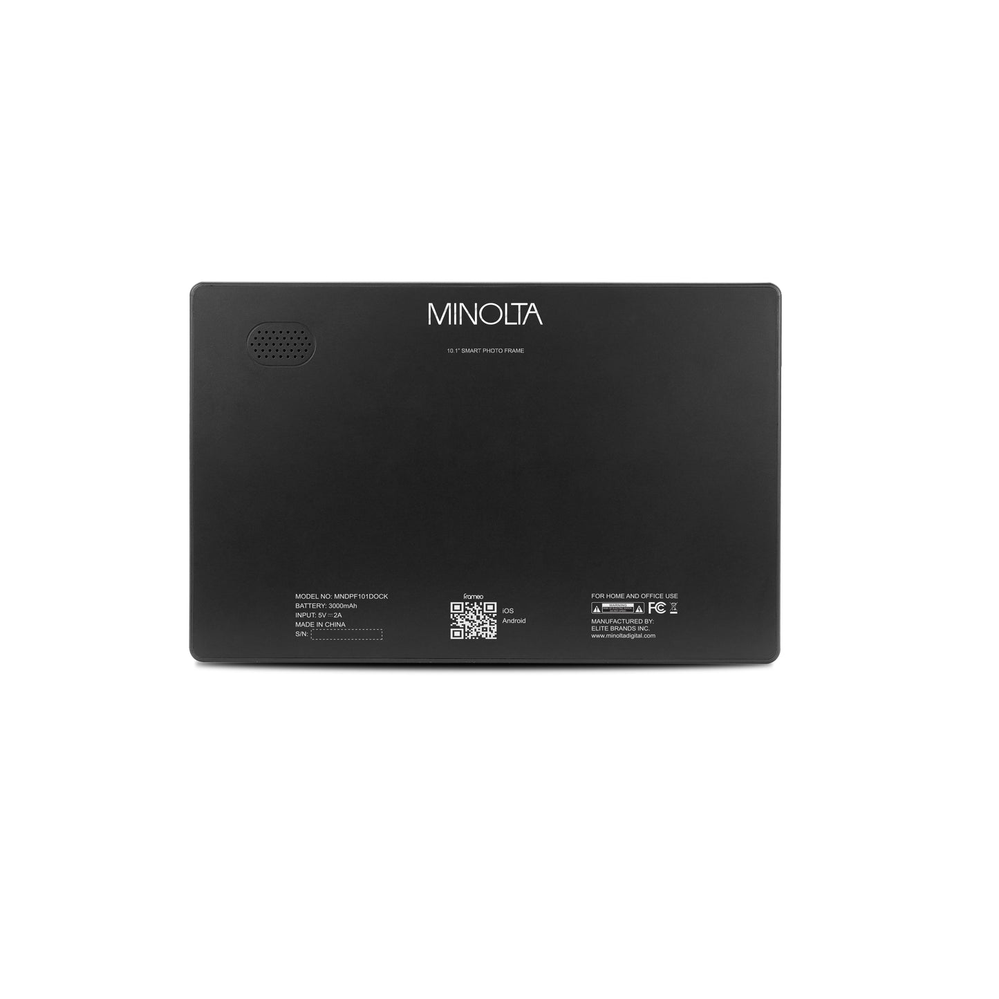 MNDPF101DOCK 10.1" Smart Photo Frame with Frameo (Black)