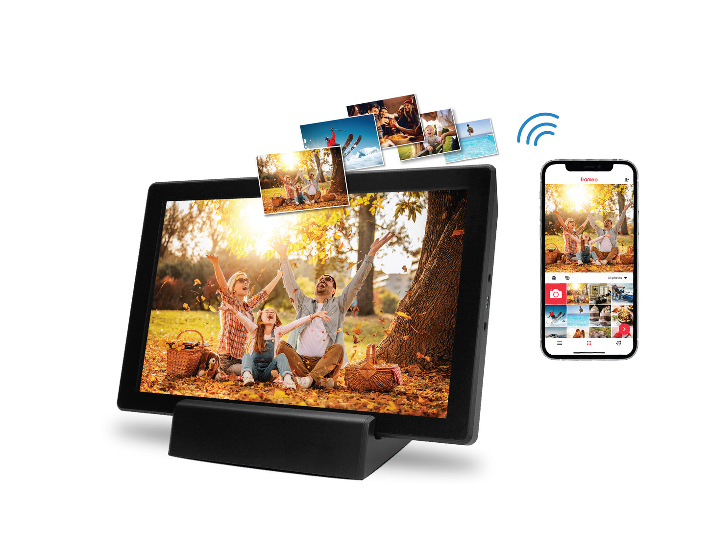 MNDPF101DOCK 10.1" Smart Photo Frame with Frameo (Black)