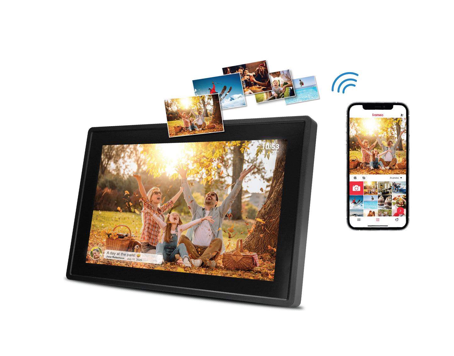 MNDPF101 10.1" Smart Photo Frame with Frameo (Black)