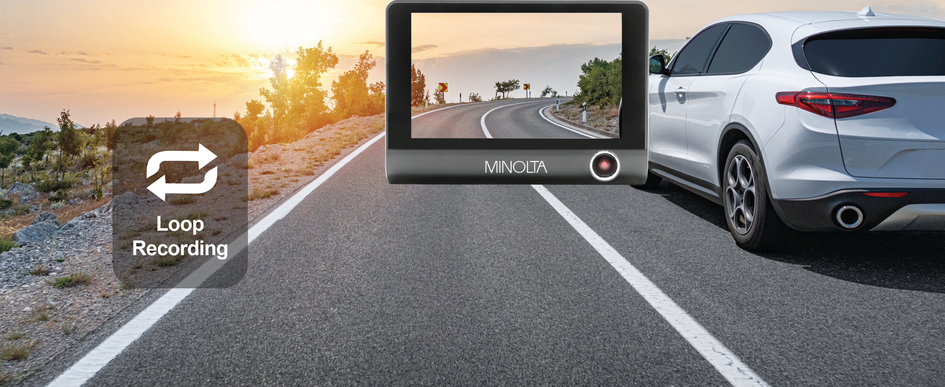 MNCD410T 3-Channel 1080p Dash Camera w/4.0 LCD & Rear Camera — Minolta  Digital